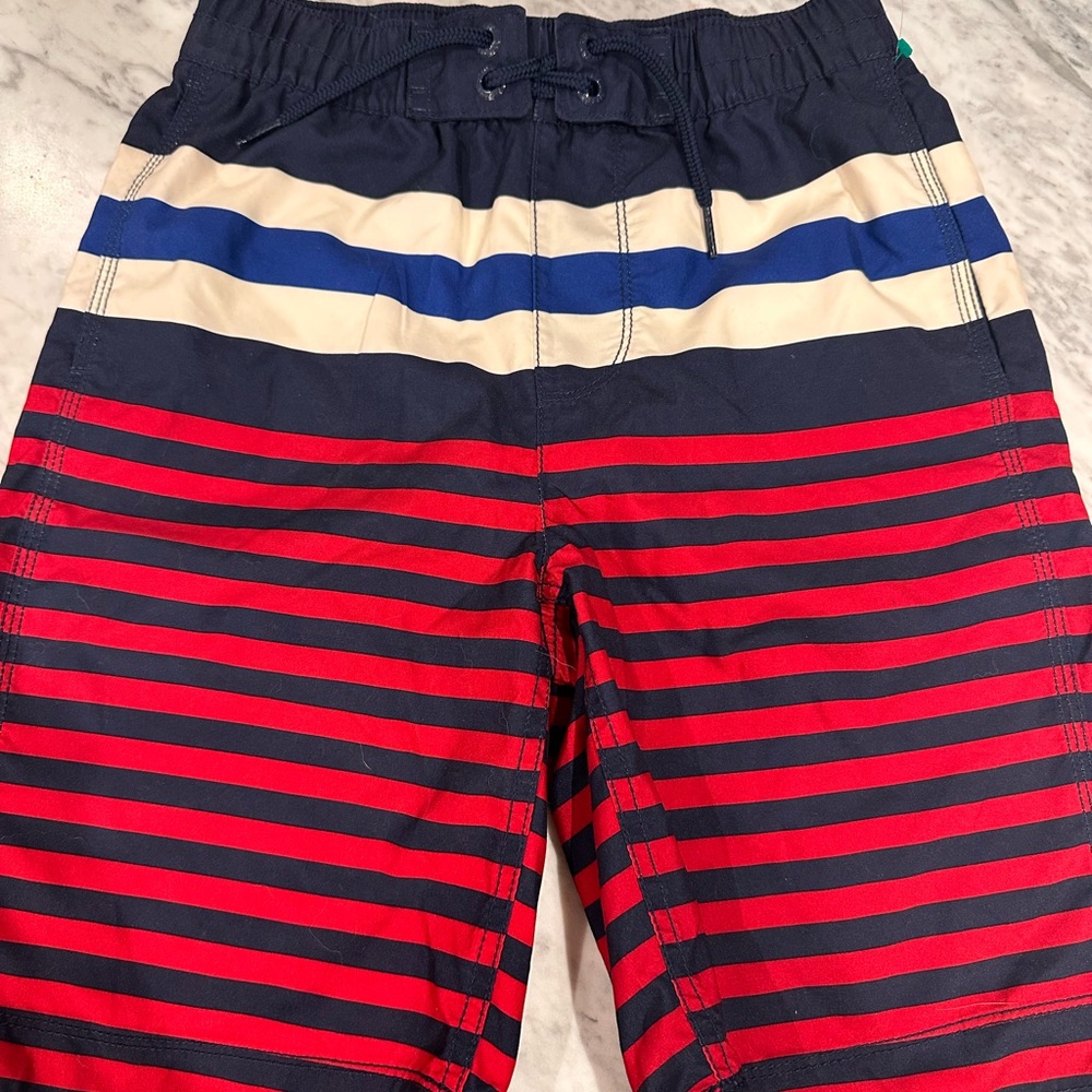 Gap Striped Red and Blue Kids swim trunks